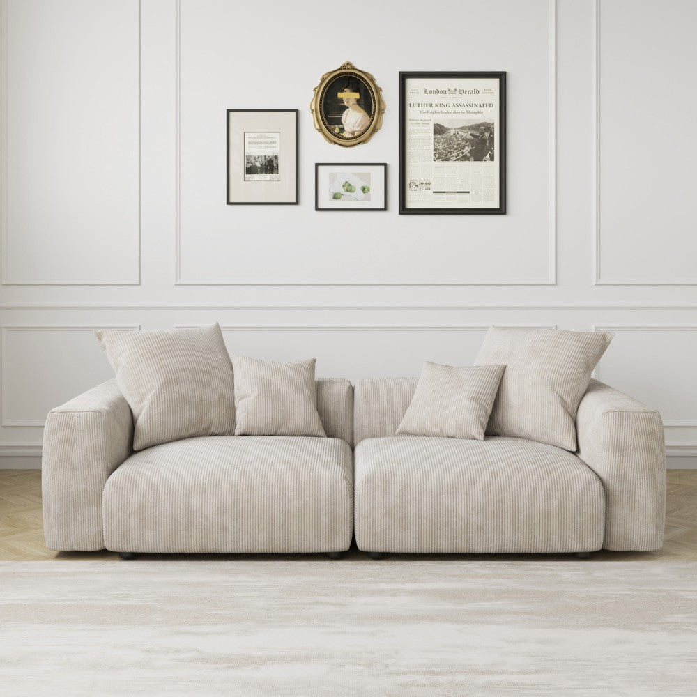 Kanso Corduroy Modular Sofa (Beige)
