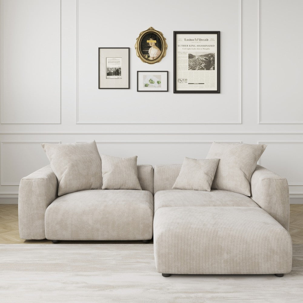 Kanso Corduroy Modular Sofa (Beige)