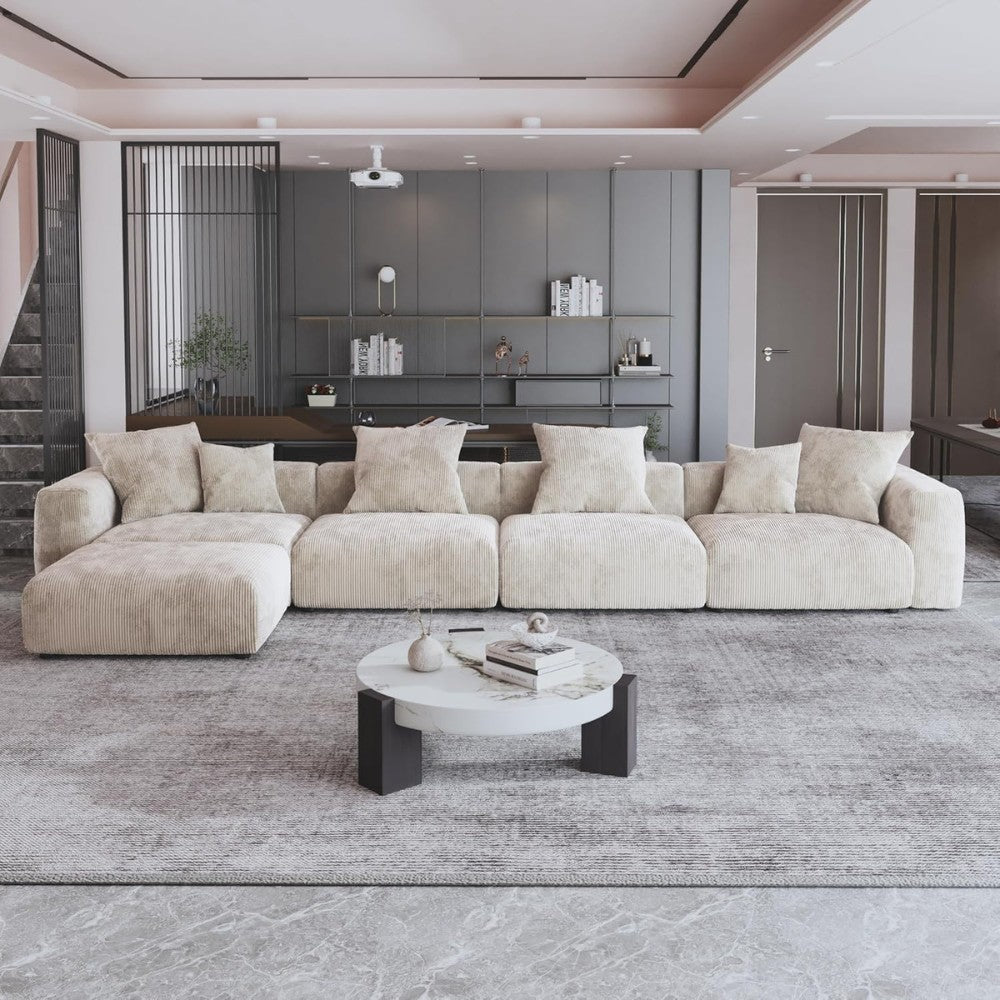 Kanso Corduroy Modular Sofa (Beige)