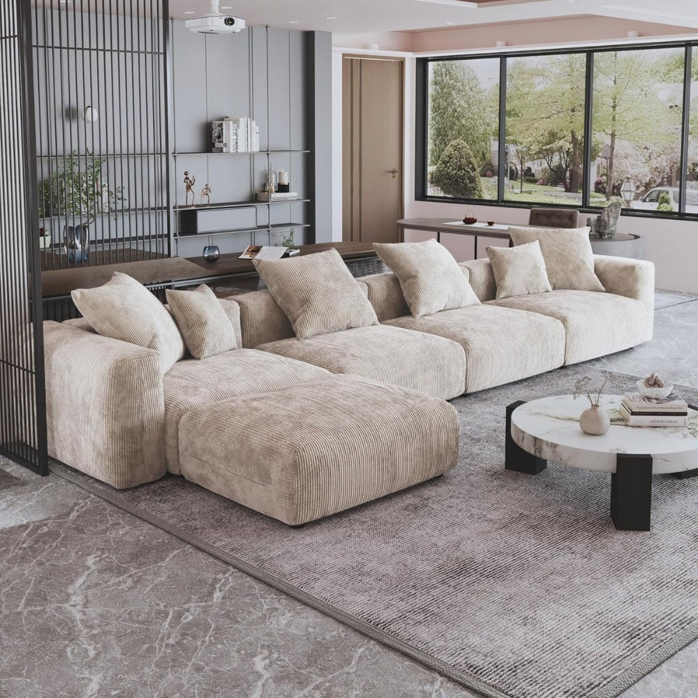 Kanso Corduroy Modular Sofa (Beige)