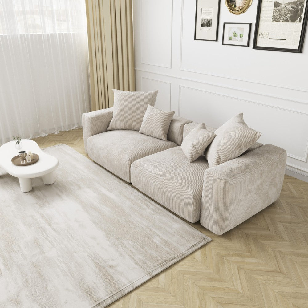 Kanso Corduroy Modular Sofa (Beige)