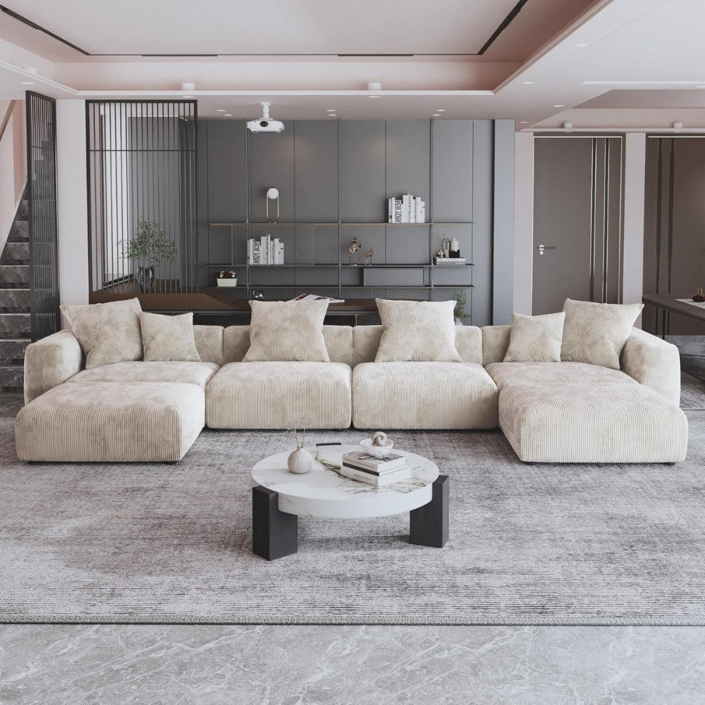 Kanso Corduroy Modular Sofa (Beige)