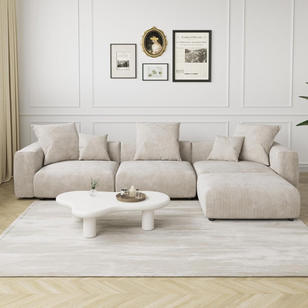 Kanso Corduroy Modular Sofa (Beige)