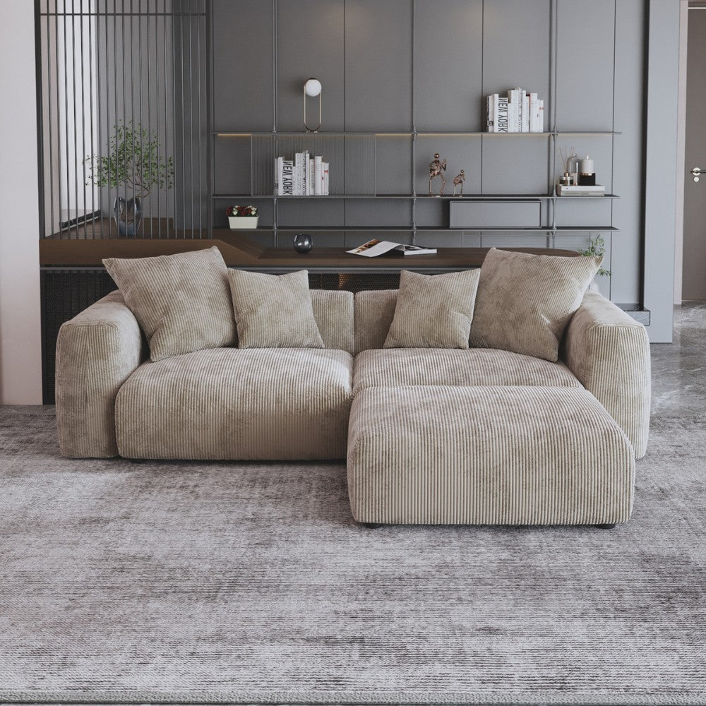 Kanso Corduroy Modular Sofa (Brown)
