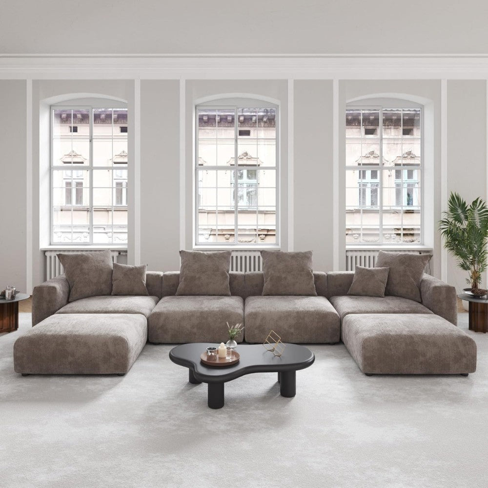Kanso Corduroy Modular Sofa (Brown)