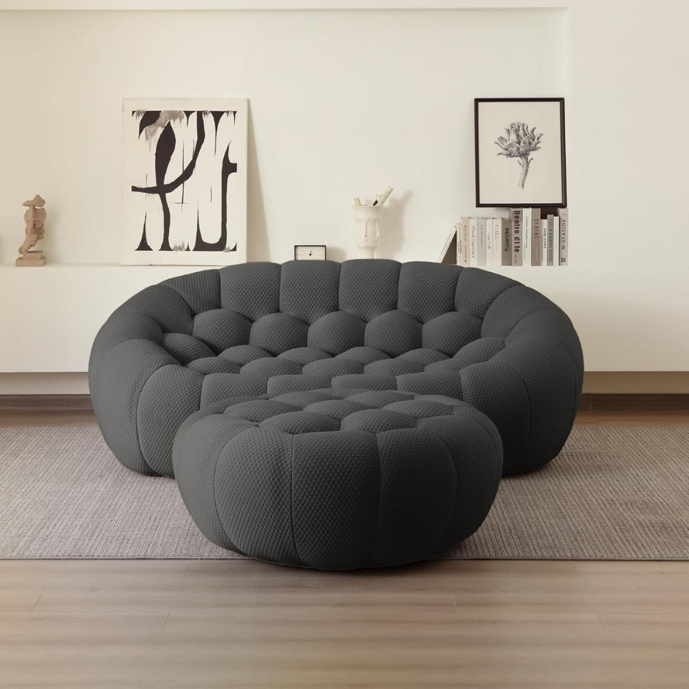Mitsu Boucle Sofa (Dark Grey)
