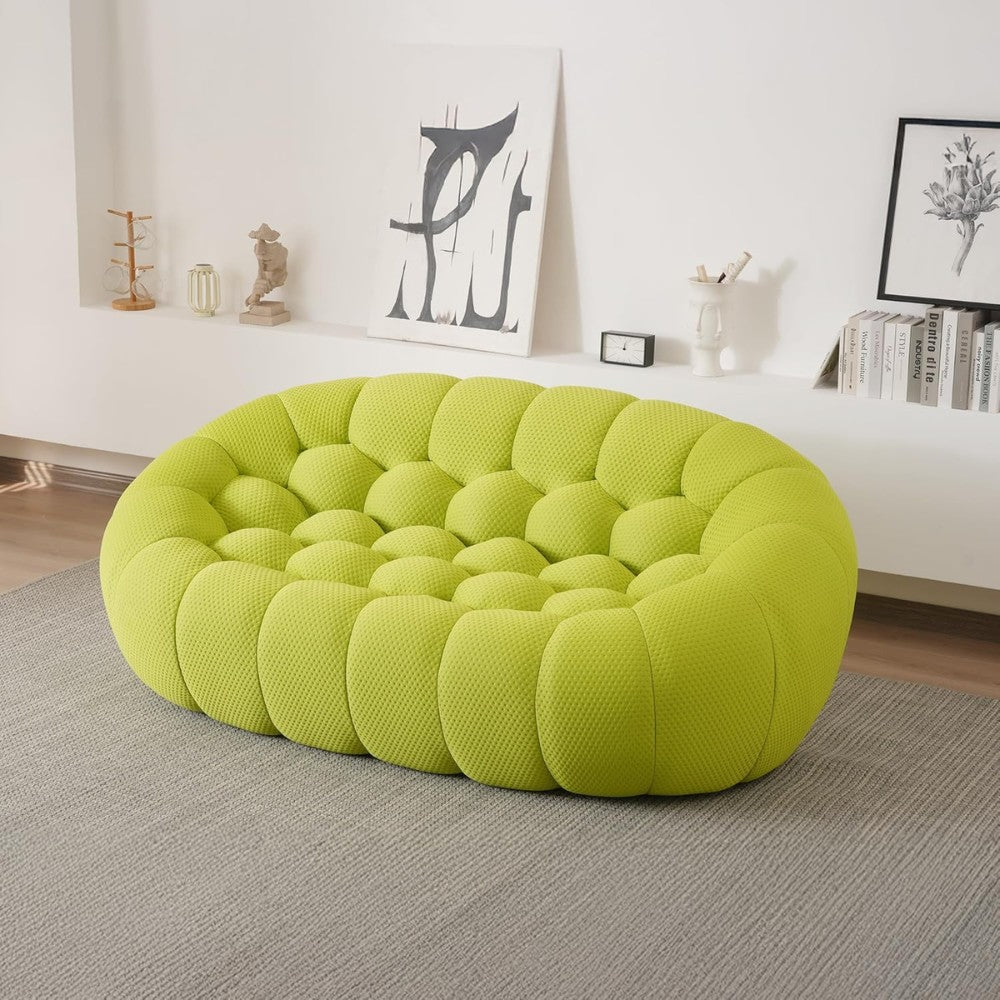 Mitsu Boucle Sofa (Lime Green)