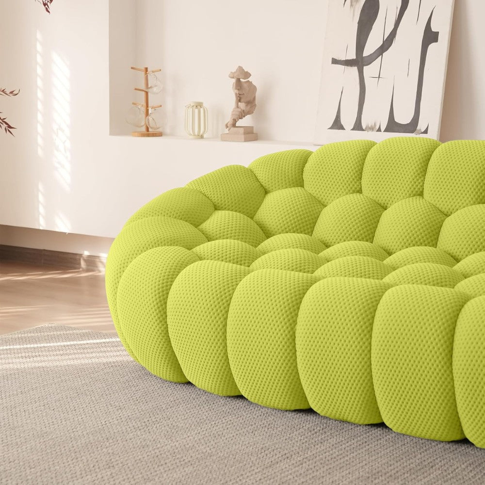 Mitsu Boucle Sofa (Lime Green)