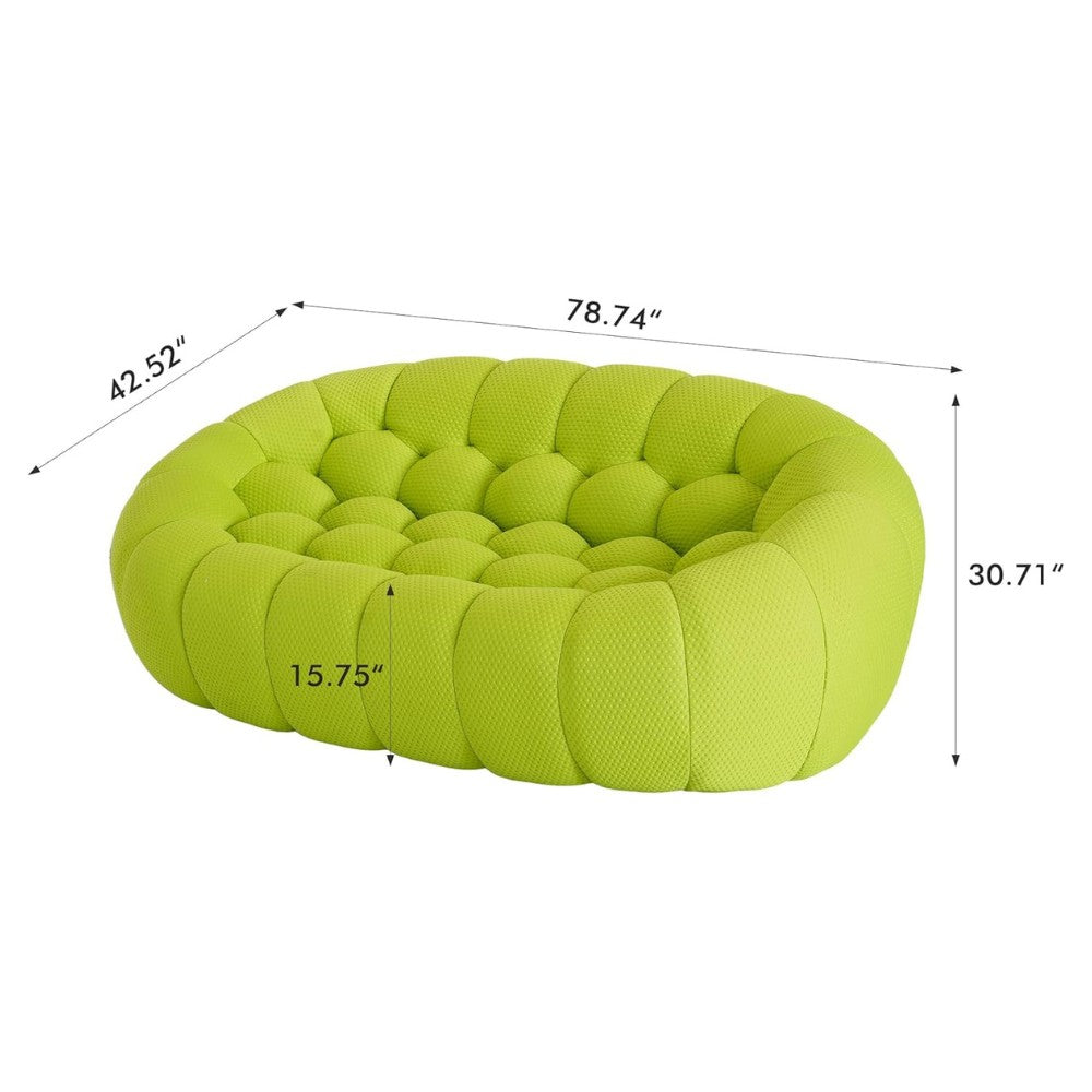 Mitsu Boucle Sofa (Lime Green)