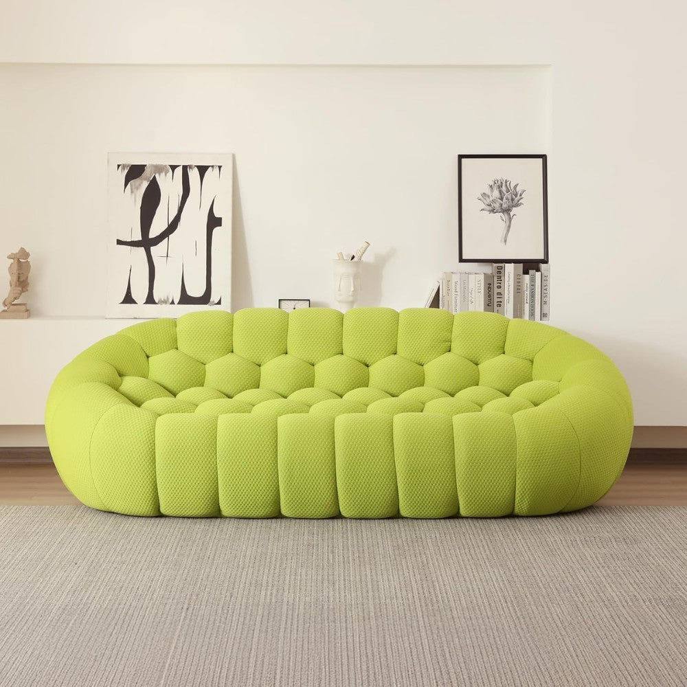 Mitsu Boucle Sofa (Lime Green)