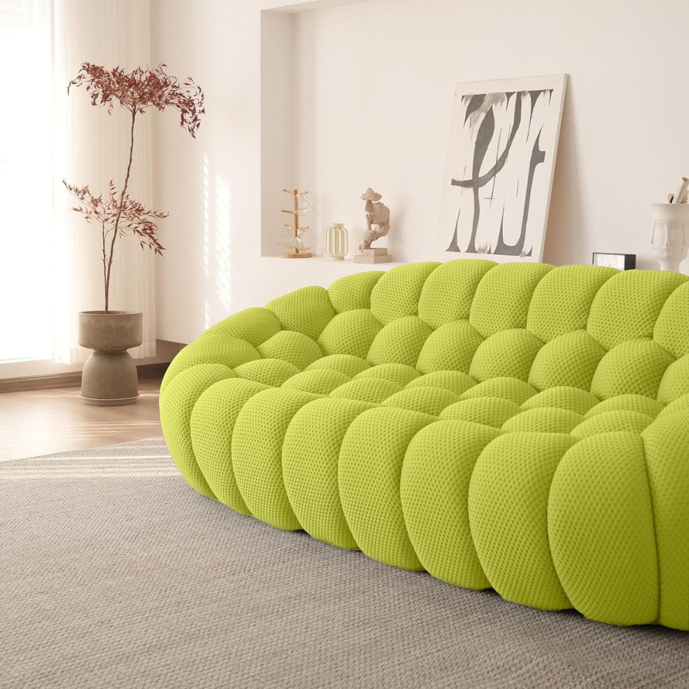 Mitsu Boucle Sofa (Lime Green)