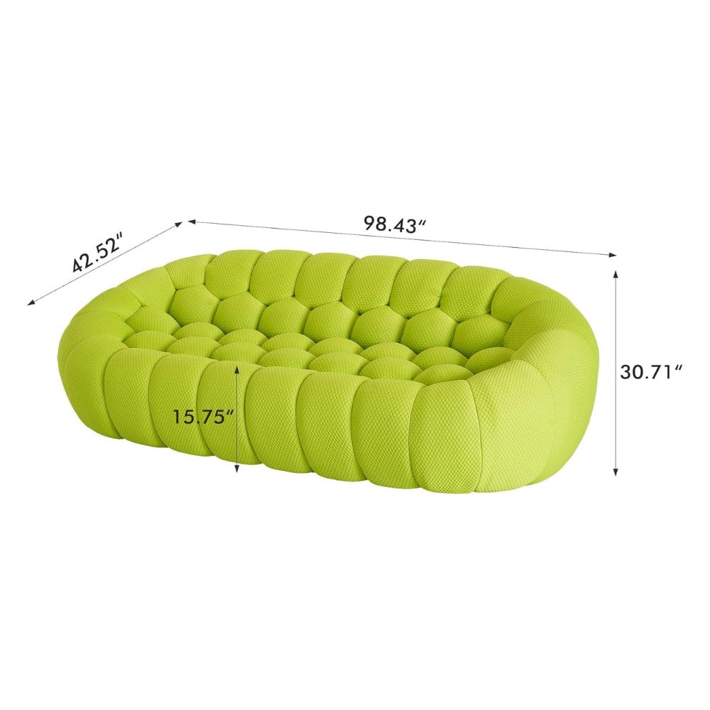 Mitsu Boucle Sofa (Lime Green)