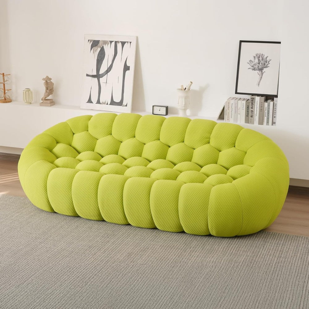 Mitsu Boucle Sofa (Lime Green)