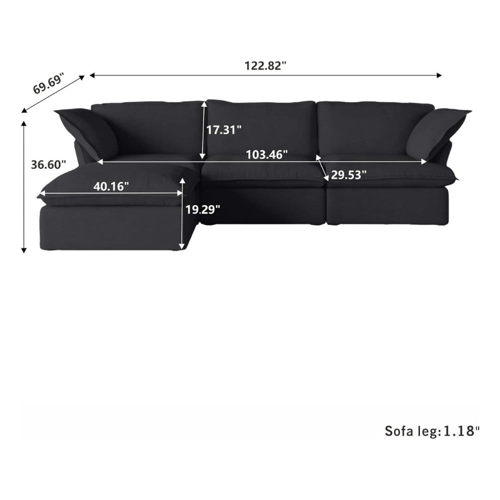 Sabi Modular Boucle Sofa (Black)