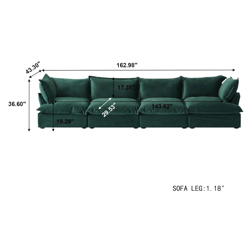 Sabi Modular Boucle Sofa (Green)