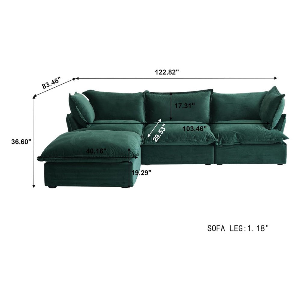 Sabi Modular Boucle Sofa (Green)
