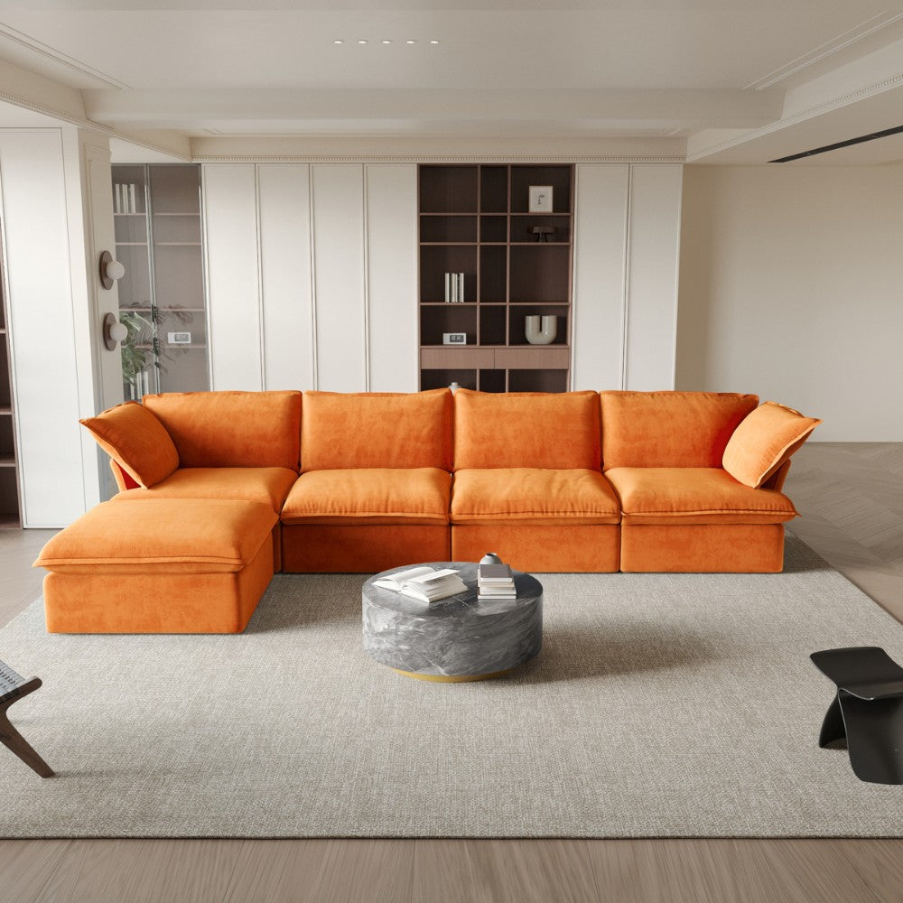 Sabi Modular Boucle Sofa (Orange)