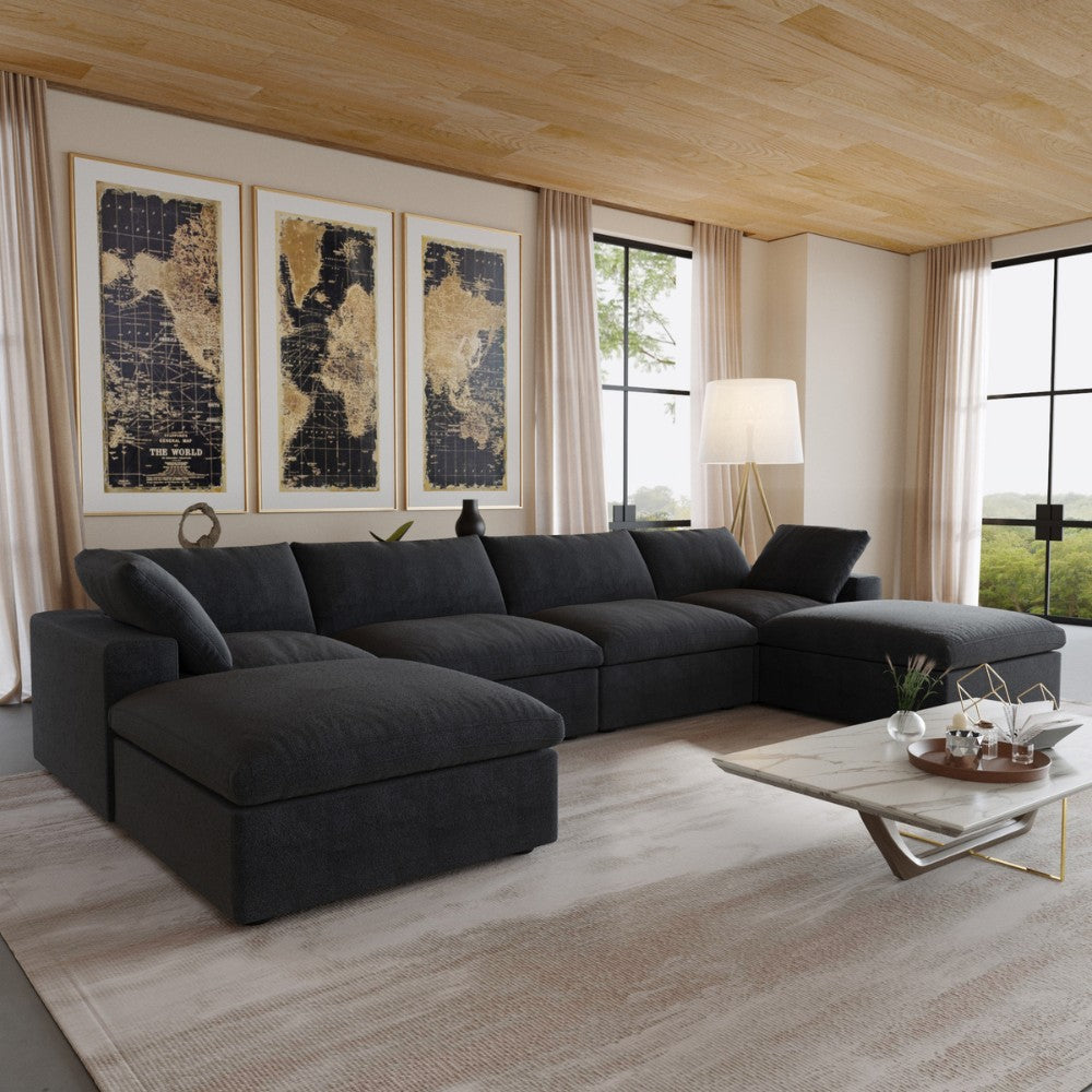 Solace Modular Boucle Sofa (Black)