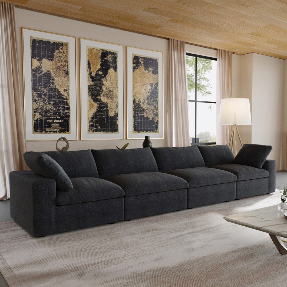 Solace Modular Boucle Sofa (Black)