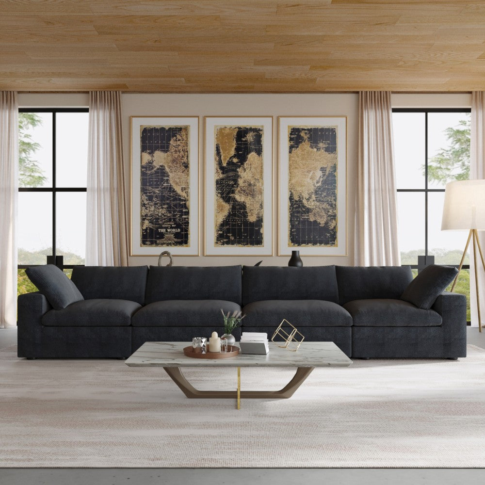 Solace Modular Boucle Sofa (Black)