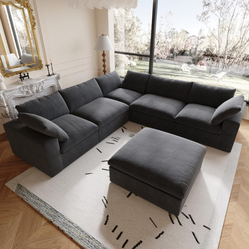 Solace Modular Boucle Sofa (Black)