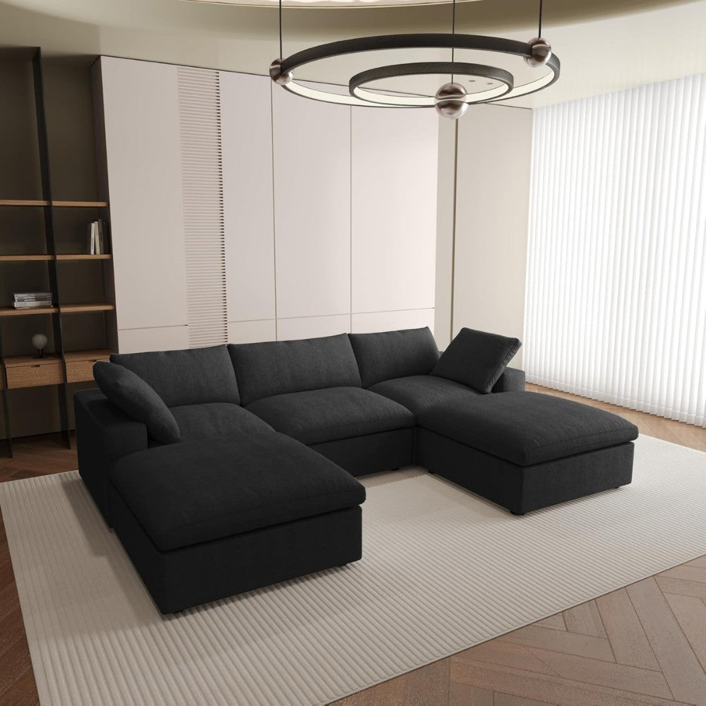 Solace Modular Boucle Sofa (Black)