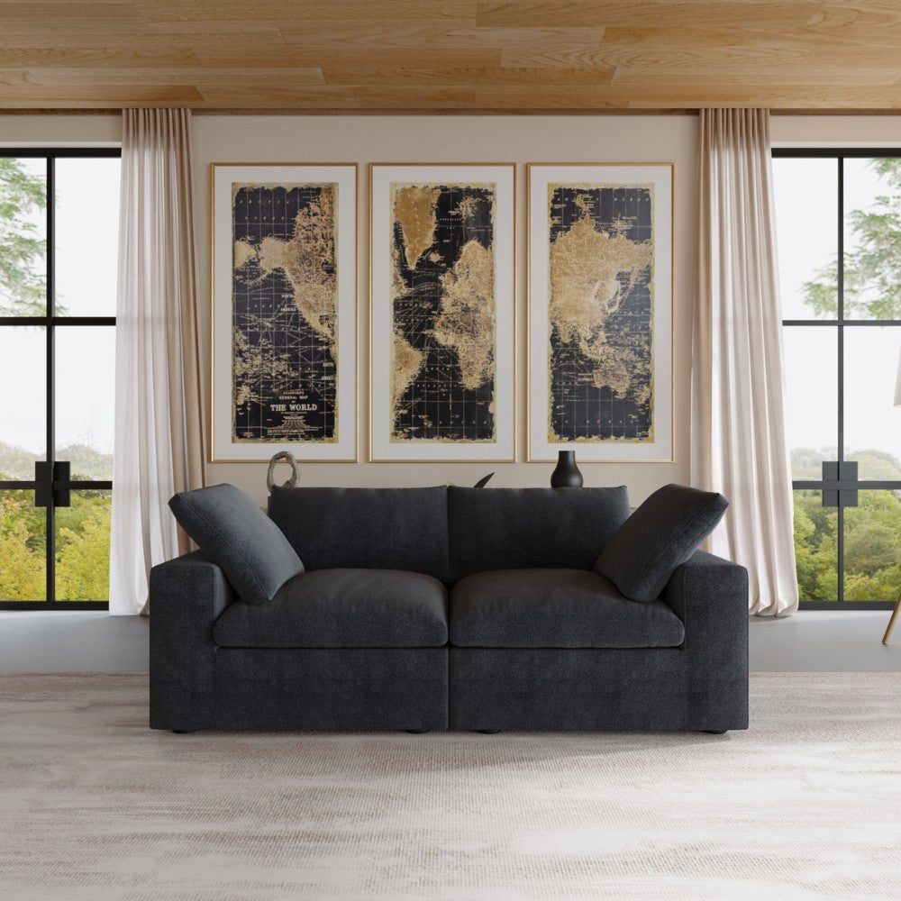 Solace Modular Boucle Sofa (Black)