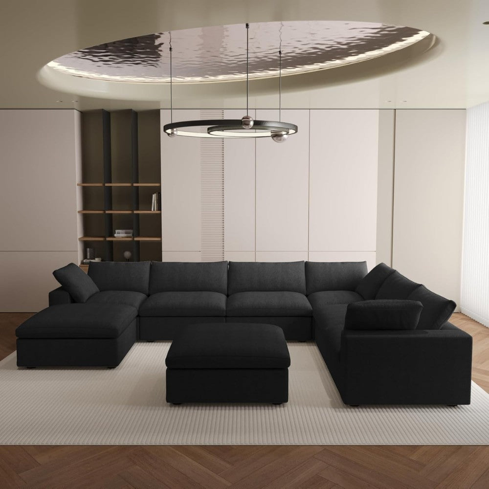 Solace Modular Boucle Sofa (Black)