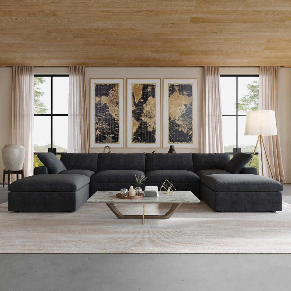 Solace Modular Boucle Sofa (Black)