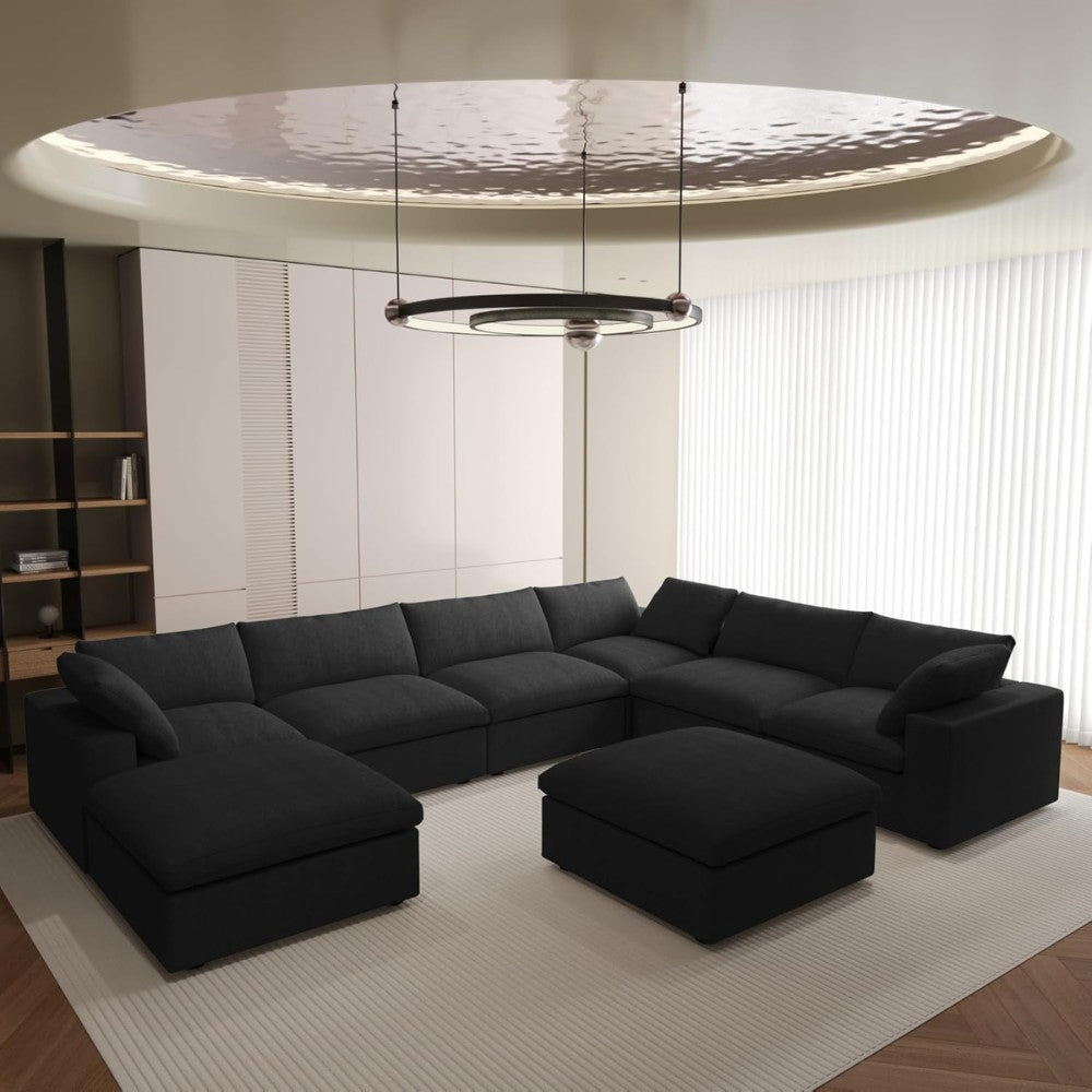 Solace Modular Boucle Sofa (Black)