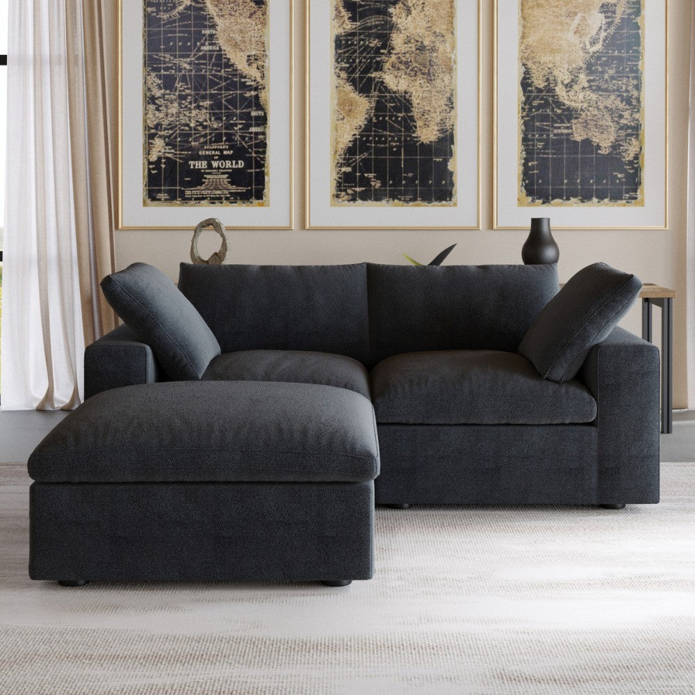 Solace Modular Boucle Sofa (Black)