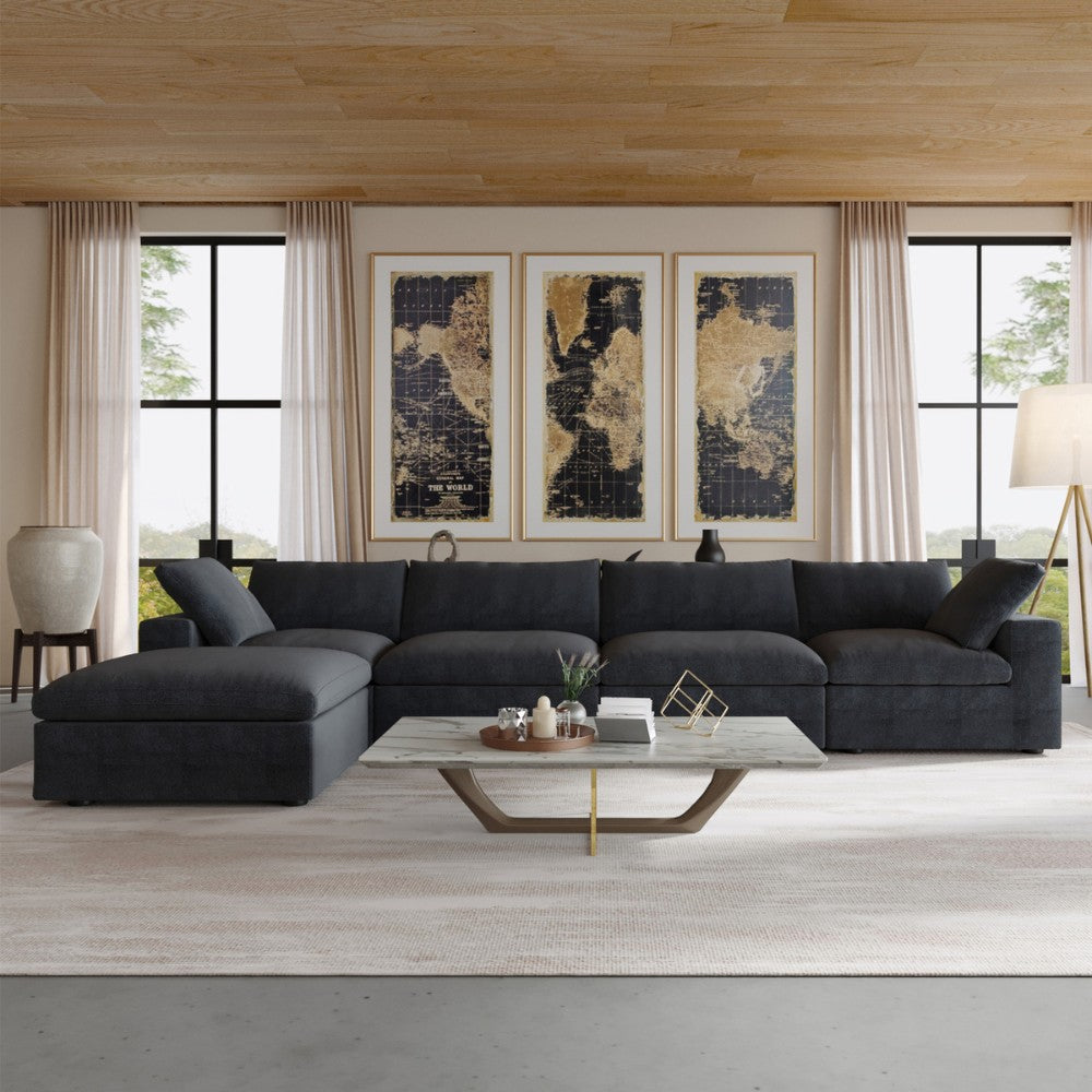 Solace Modular Boucle Sofa (Black)