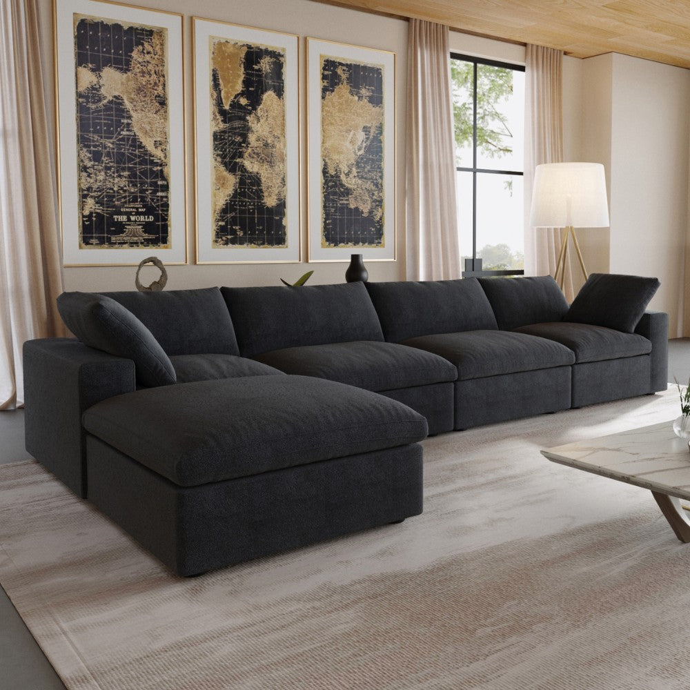 Solace Modular Boucle Sofa (Black)