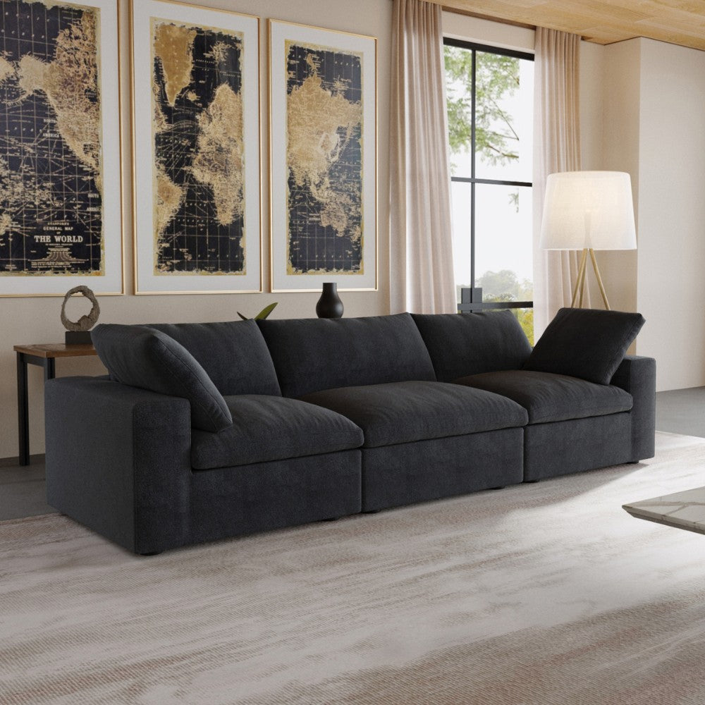 Solace Modular Boucle Sofa (Black)