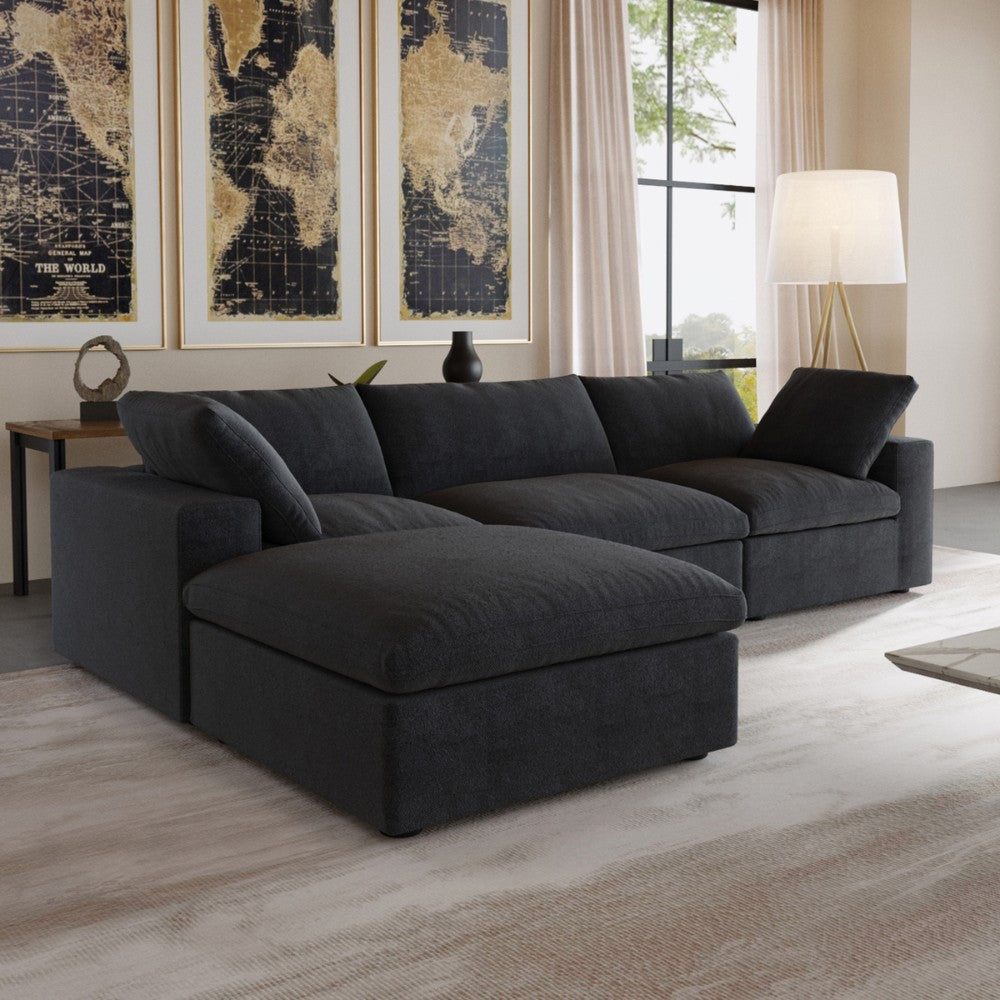 Solace Modular Boucle Sofa (Black)