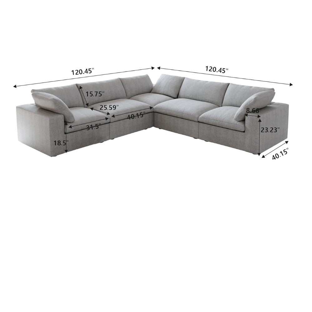 Solace Modular Boucle Sofa (Grey)