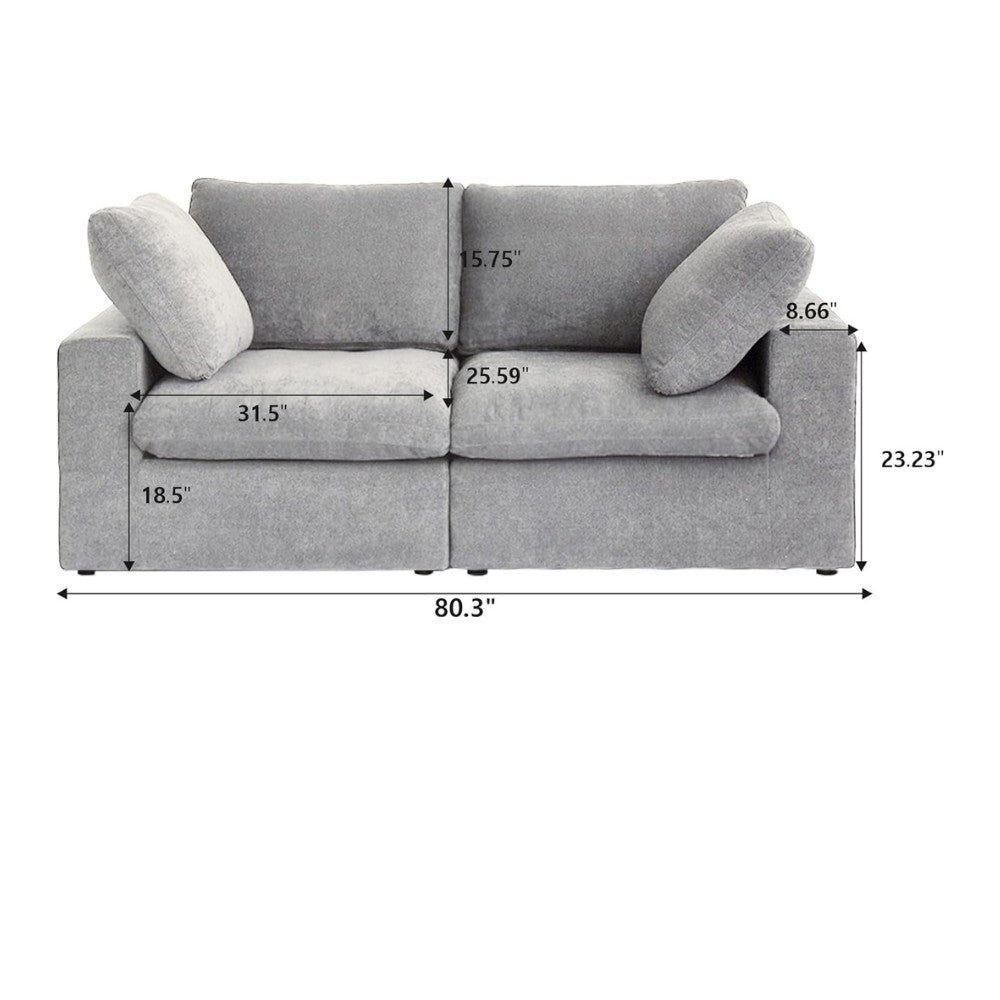 Solace Modular Boucle Sofa (Grey)