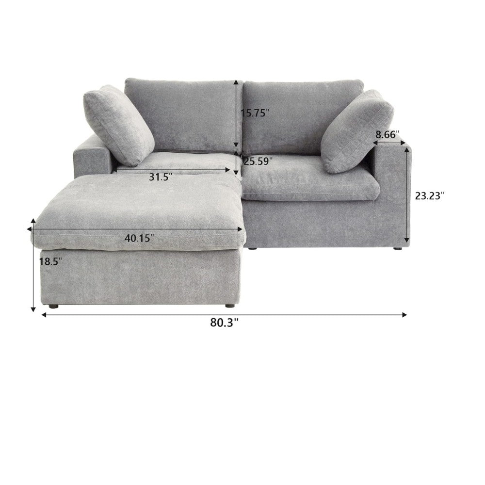 Solace Modular Boucle Sofa (Grey)