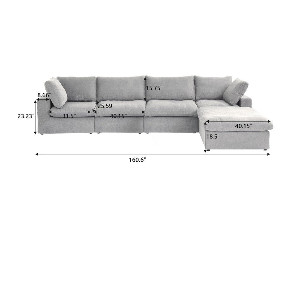 Solace Modular Boucle Sofa (Grey)