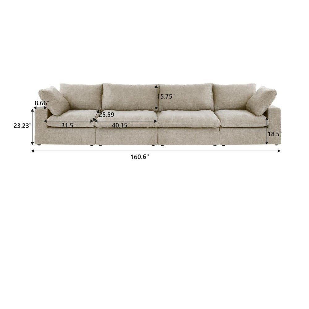 Solace Modular Boucle Sofa (Khaki)