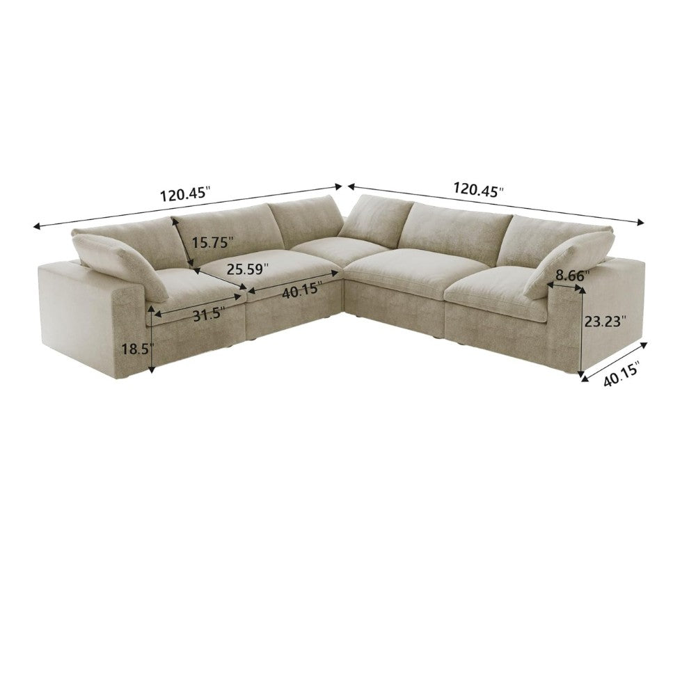 Solace Modular Boucle Sofa (Khaki)