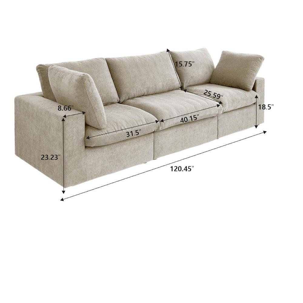 Solace Modular Boucle Sofa (Khaki)