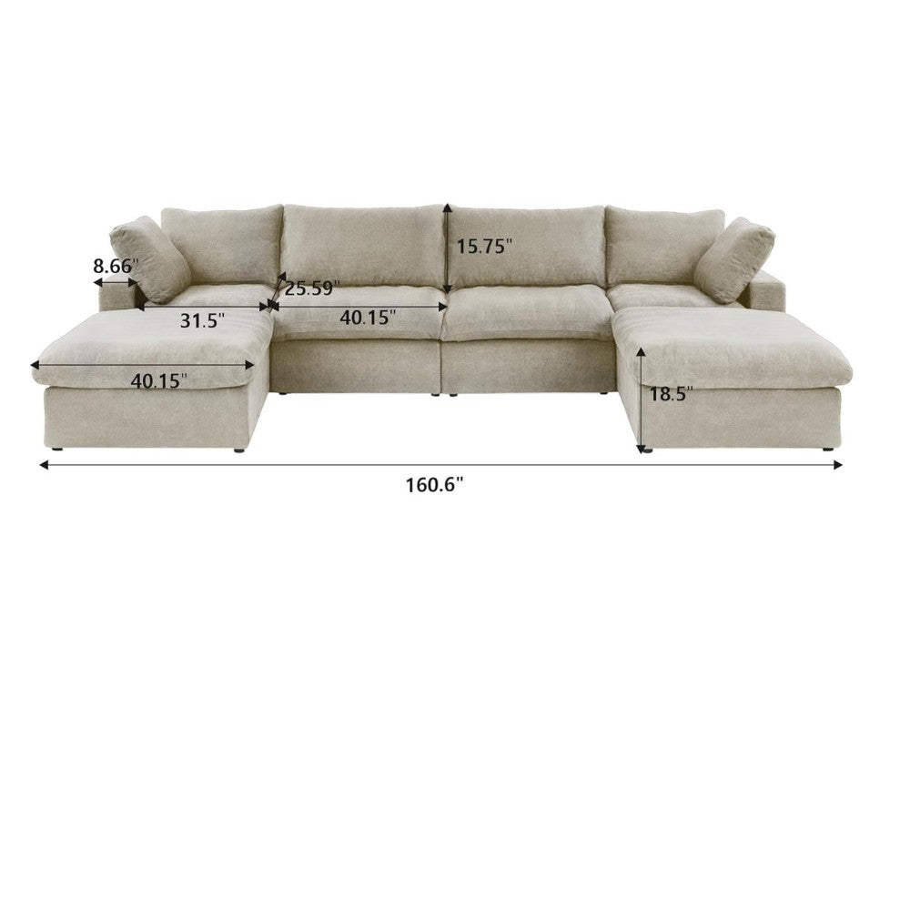 Solace Modular Boucle Sofa (Khaki)