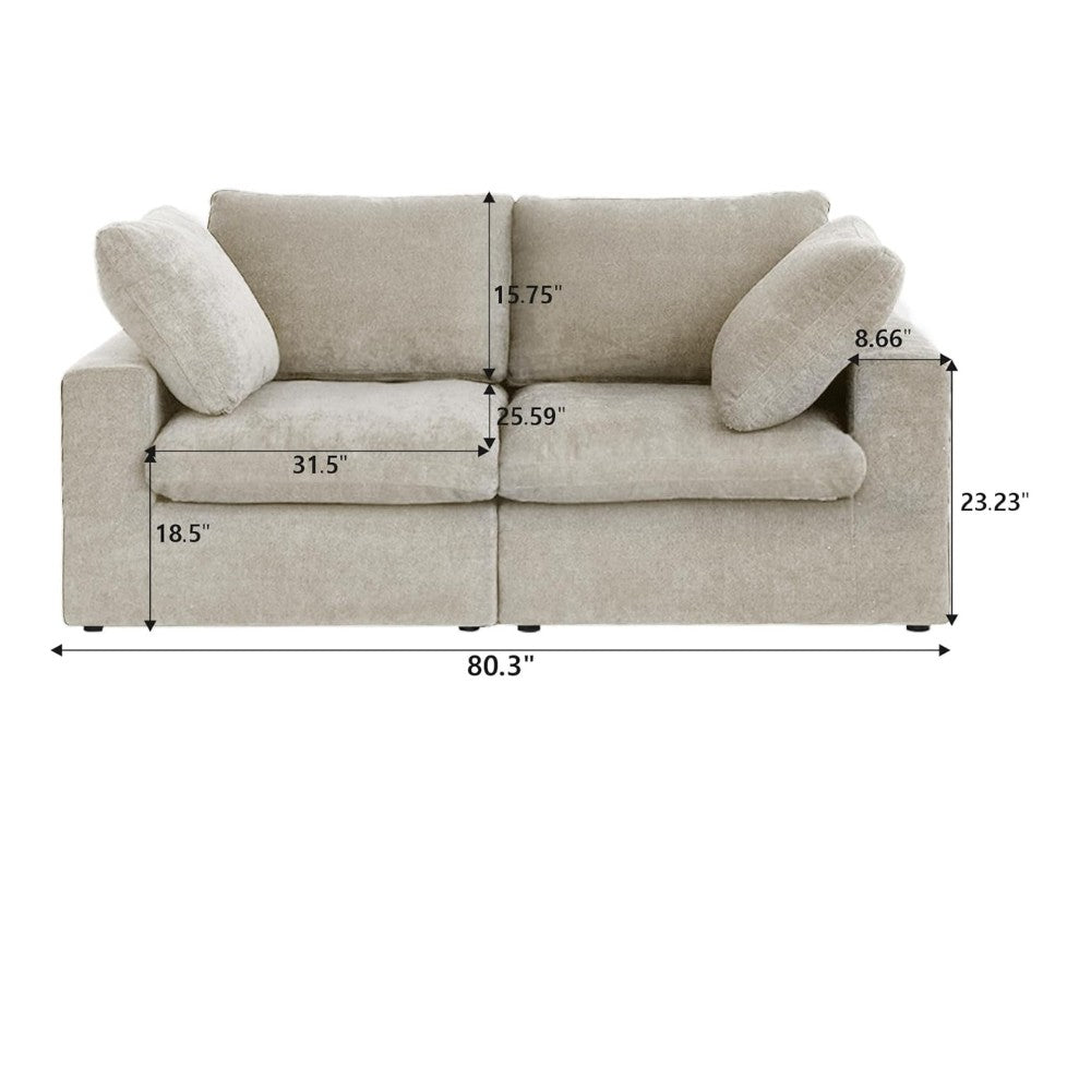 Solace Modular Boucle Sofa (Khaki)