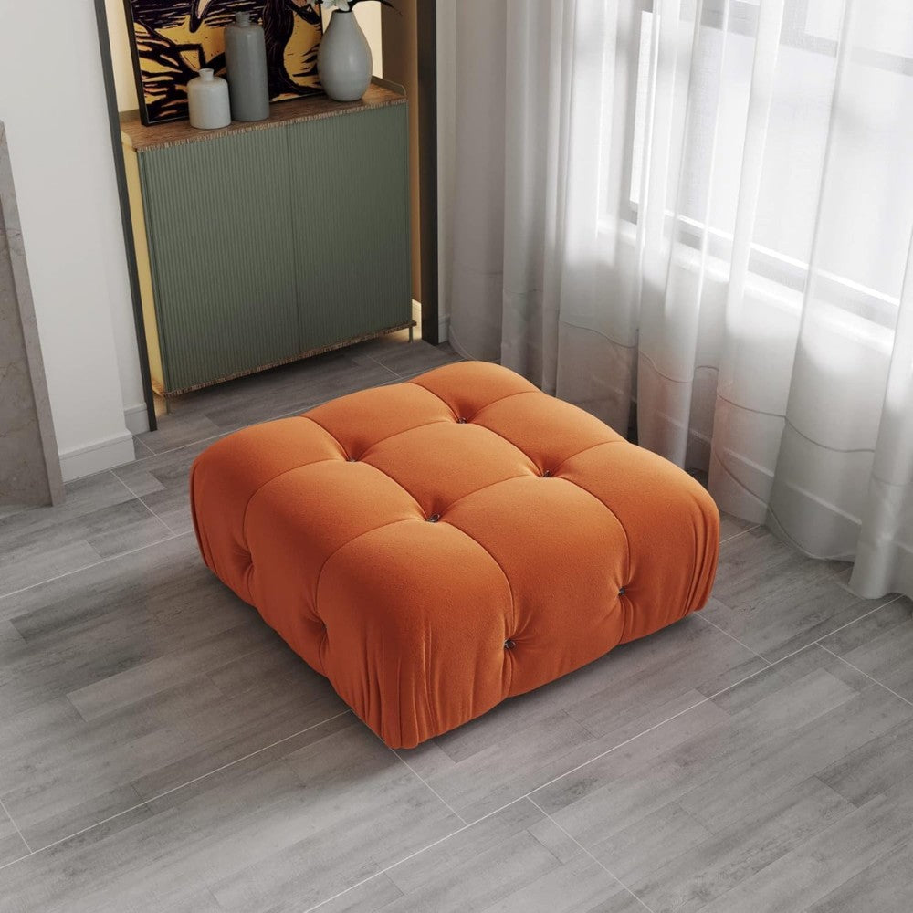 Takumi Velvet Modular Sofa (Orange)