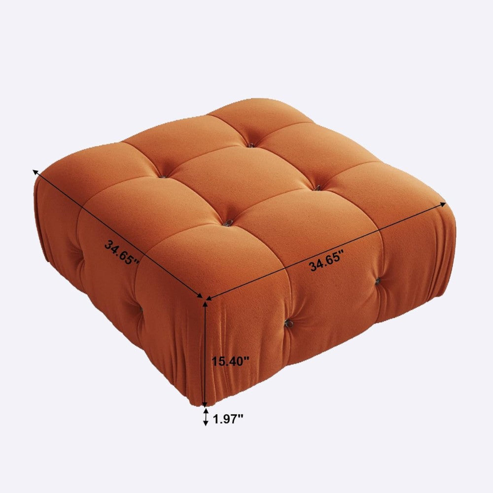 Takumi Velvet Modular Sofa (Orange)