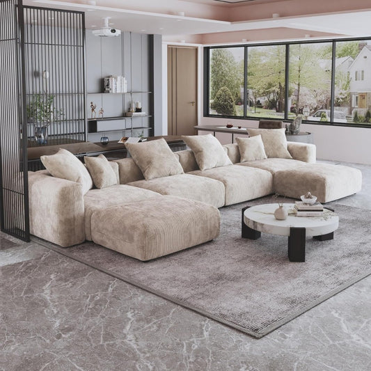 Kanso Corduroy Modular Sofa (Beige)