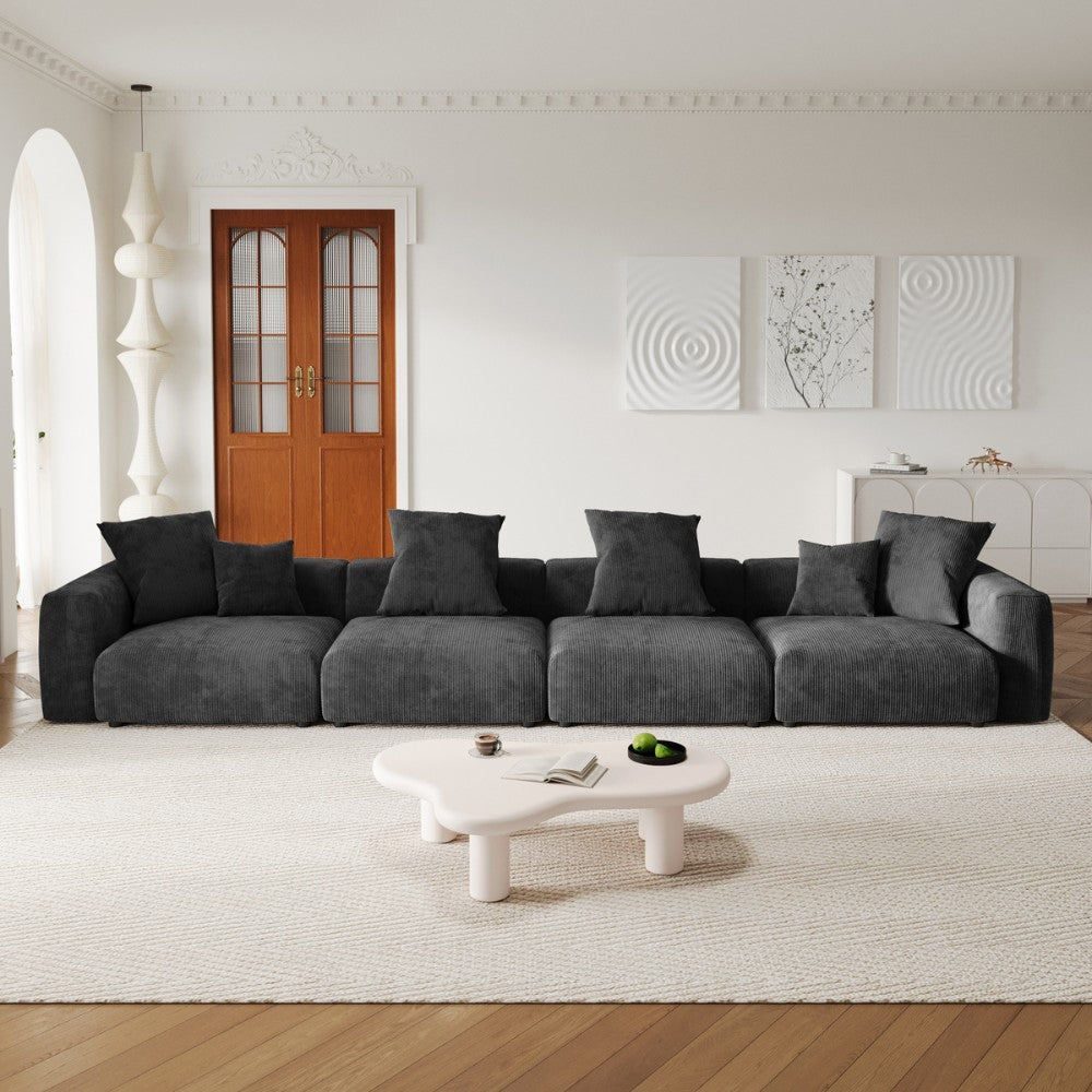 Kanso Corduroy Modular Sofa (Black)