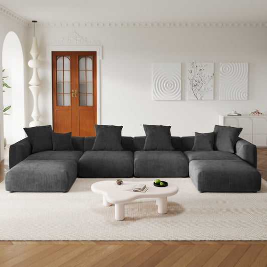 Kanso Corduroy Modular Sofa (Black)