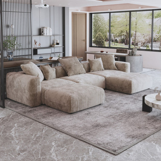 Kanso Corduroy Modular Sofa (Brown)